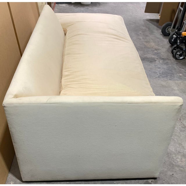 2000 - 2009 Contemporary Cream Linen 'Left Back' Sofa by Waldo Fernandez For Sale - Image 5 of 14