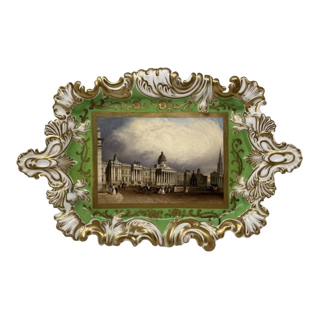 Antique Regency Chamberlains Worcester Plate Centerpiece National Gallery London For Sale