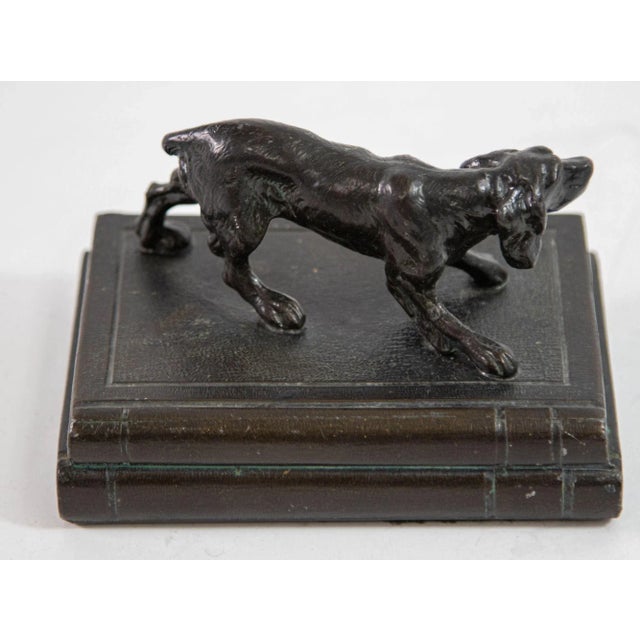 English Hunting Dog Bronze Sculpture of a Dog in Jules Moigniez Style For Sale - Image 3 of 7