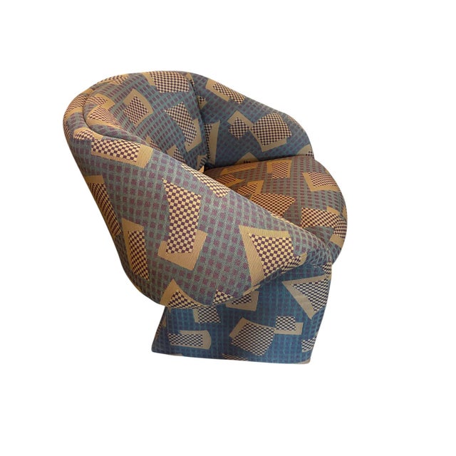 1980s Pair Post Modern Sculptural Ribbon Lounge Chairs, 1980 For Sale - Image 5 of 9