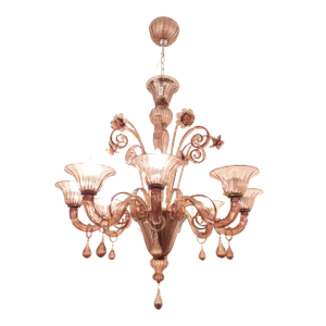 Custom "Brown Tabacco" Murano Glass Chandelier