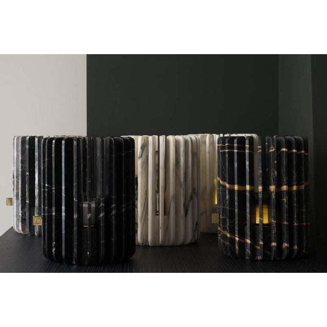 Contemporary Portoro Orion Candleholder Set by Dan Yeffet, Set of 3 For Sale - Image 3 of 18