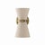 Gable Sconce, Antique Natural Brass with Oyster Shade For Sale - Image 4 of 7