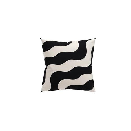 Trama Cushion with Black/White Waves by Moanne For Sale - Image 4 of 4