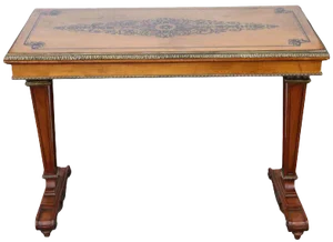 20th C. French Satinwood Inlaid Bronze Mounted Table