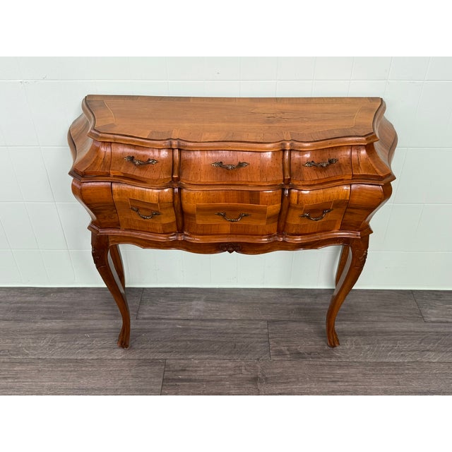 Baroque-Style Console Table with Six Drawers, 1950s For Sale - Image 4 of 18