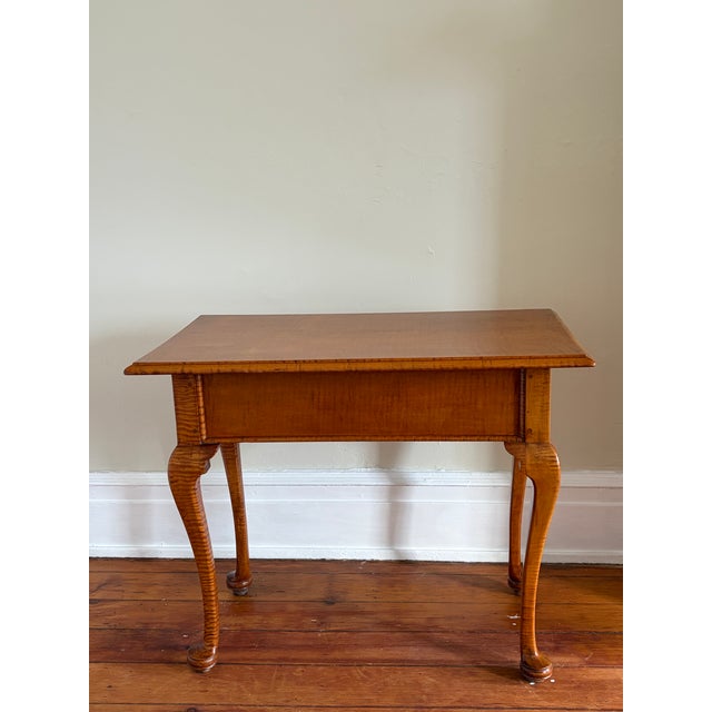 Wood Late 18th Century Massachusetts Tiger Maple Console For Sale - Image 7 of 9