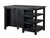 Farmhouse Crafters and Weavers Barlow Display Kitchen Island - Distressed Black For Sale - Image 3 of 8