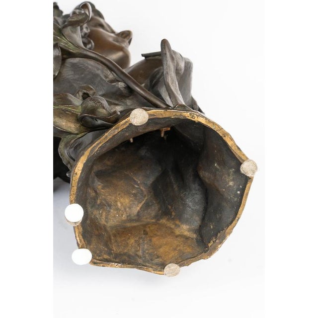 Bust of a Young Woman, 1900, Bronze For Sale - Image 9 of 10