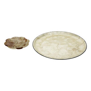 Dish with Scale-Like Effect and Trinket Tray, 20th Century, Set of 2 For Sale