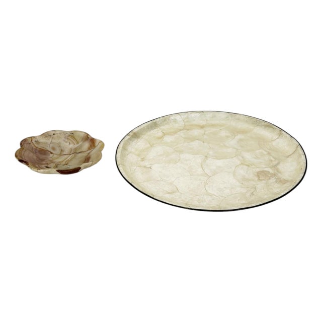Dish with Scale-Like Effect and Trinket Tray, 20th Century, Set of 2 For Sale
