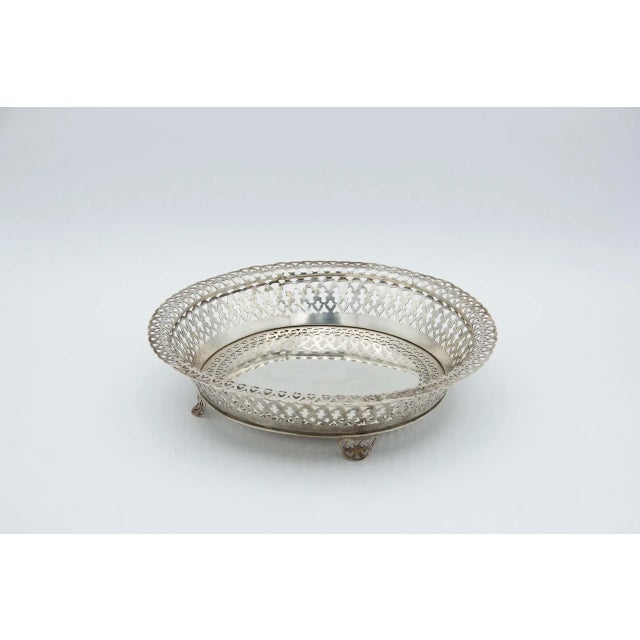 Silver Fruit Bowl with Rack For Sale - Image 4 of 4