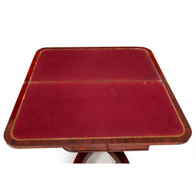 Fine Pair of American Classical Mahogany Card Tables, Massachusetts Ca. 1820 For Sale - Image 6 of 13