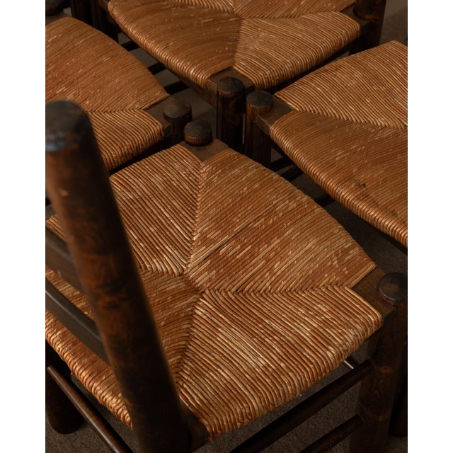 Vintage French Brutalist Dining Chairs by Georges Robert, 1950s, Set of 6 For Sale - Image 18 of 18