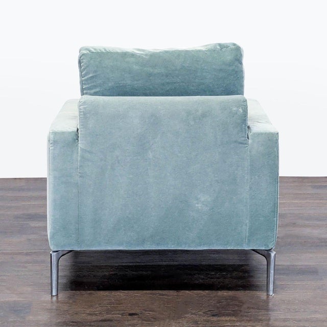 2020s Eq3 Eve Modern Lounge Chair in Soft Blue Fabric For Sale - Image 5 of 8