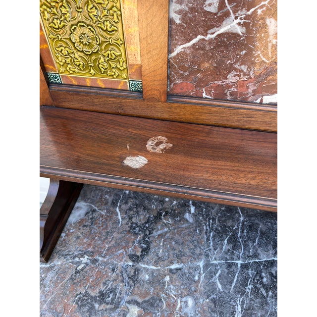 Late 1800s Edwardian Washbasin Sideboard With Marble Top For Sale In Sacramento - Image 6 of 7