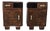 Art Deco Bedside Tables in Briar Root and Bakelite, 1940, Set of 2 For Sale