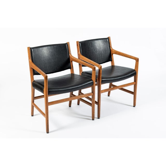 Hans J. Wegner Jh507 Oak Dining Armchairs for Johannes Hansen (Attr.), Set of 6, Denmark, Circa 1965 For Sale In Detroit - Image 6 of 18