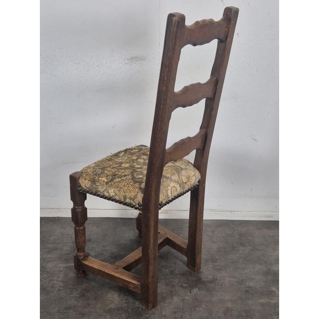 Rustic Chairs with Slatted Backs, Set of 6 For Sale - Image 10 of 12