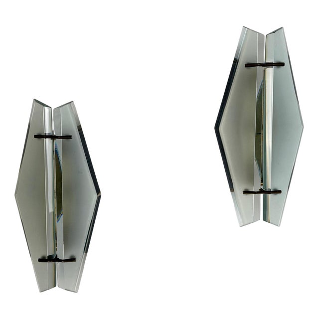 Model 1937 Wall Lights attributed to Max Ingrand for Fontana Arte, Italy, 1958, Set of 2 For Sale