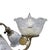 Metal Brass Electric & Gas 7-Light Chandelier & Diamond Cut Ruffled Glass Shades C1890 For Sale - Image 7 of 13