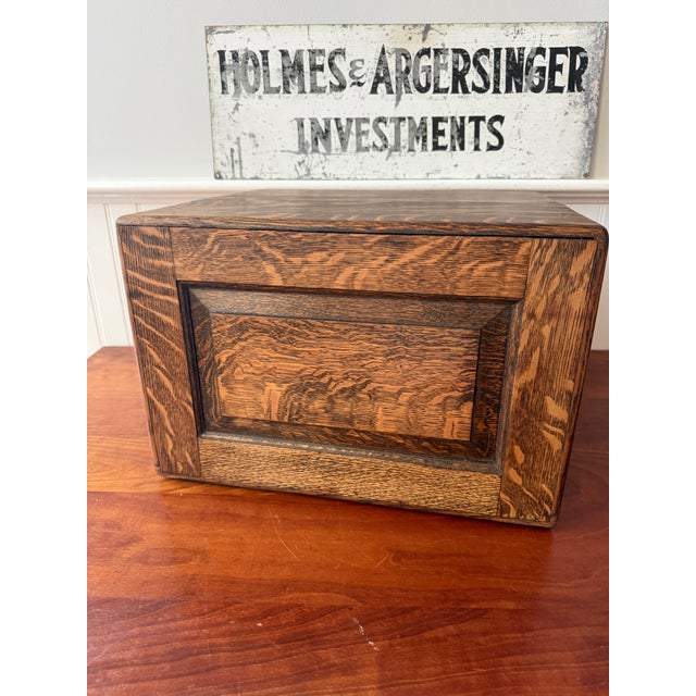 Antique Library Bureau Quarter-Sawn Oak 4-Drawer Card Catalog File Cabinet – Original Brass Hardware For Sale - Image 15 of 17