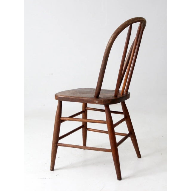 Antique Spindle Back Chair For Sale - Image 4 of 10