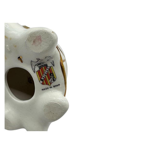 Mid-Century Modern Ceramic Turtle Figurine - White With Gold Accent For Sale - Image 9 of 12