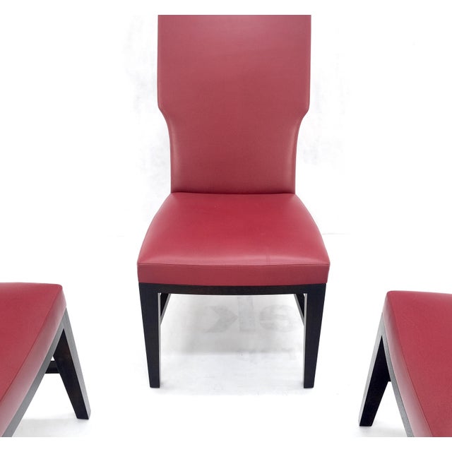 Holly Hunt Large 6' Diameter Round Ebonized Table Oak 4 Chairs Dining Set MINT! For Sale - Image 6 of 18