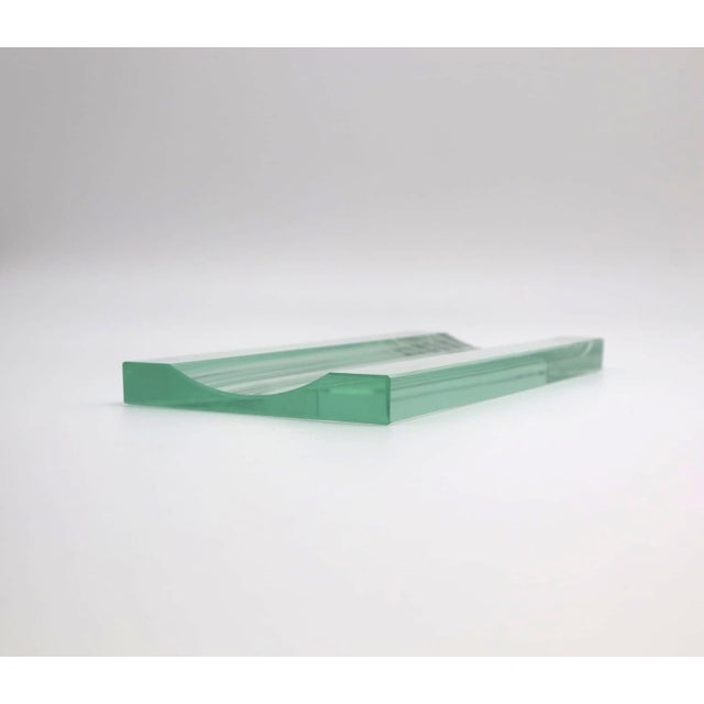Mid-Century Modern Mid-Century Sculptural Beveled Crystal Pen Tray from Fontana Arte, Italy, 1950s For Sale - Image 3 of 5