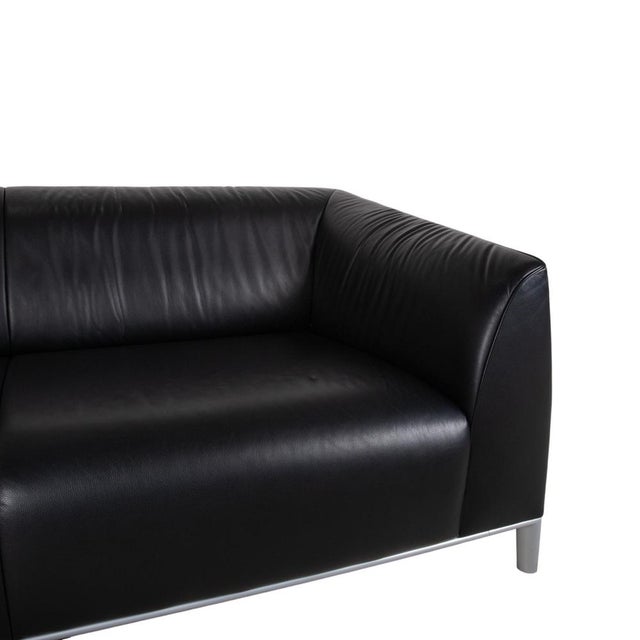DS-276 2-Seater Sofa in Black Leather from de Sede For Sale - Image 4 of 12