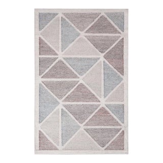 Rug & Kilim’s Scandinavian Gray Brown & Blue Polyester Outdoor Rug - 10'x14' For Sale