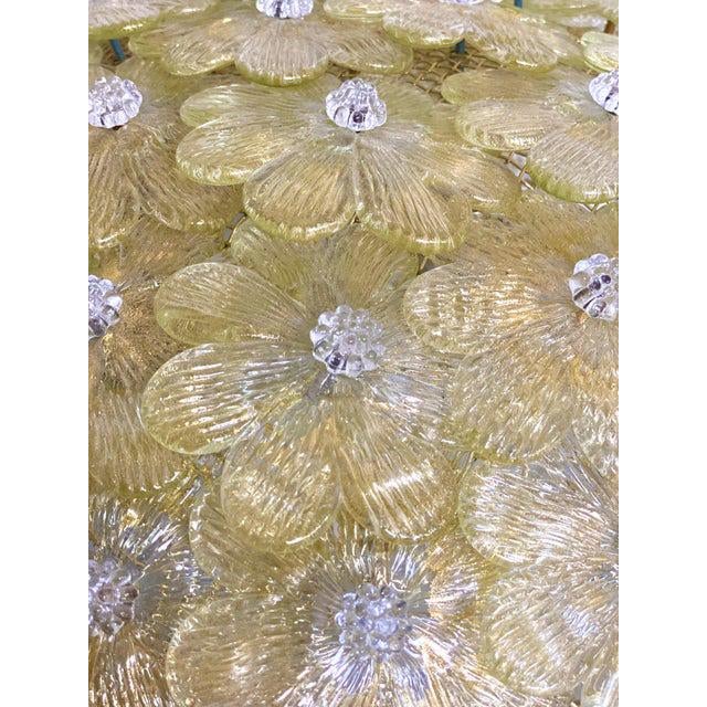 Gold Floral Murano Glass Flush Mount from Simoeng For Sale - Image 3 of 14