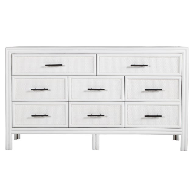 Coastal Bermuda Eight-Drawer Dresser - White For Sale - Image 3 of 9