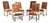 Continental Baroque Walnut Stretcher Base Dining Chairs-Set of Six For Sale
