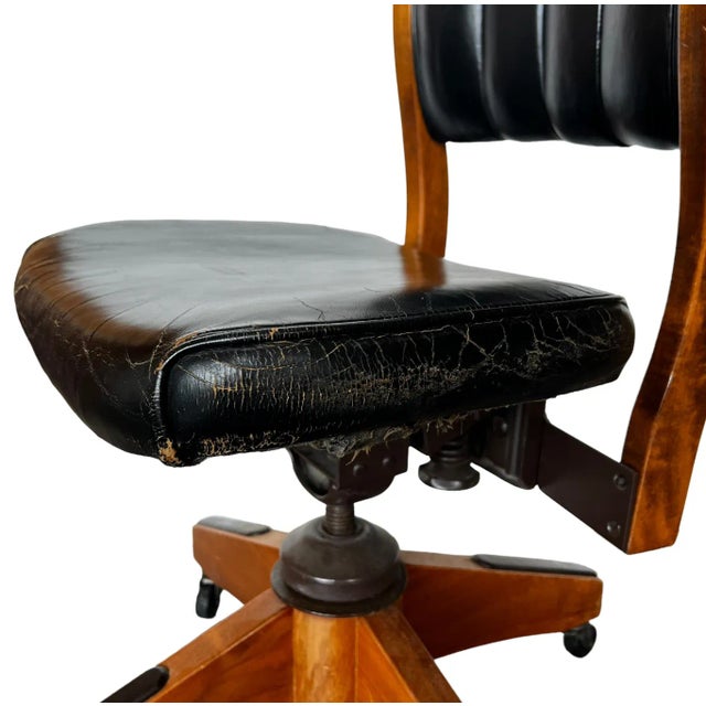 Mid-Century Modern 1950s Gunlocke Office Chair For Sale - Image 3 of 12