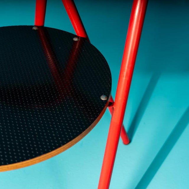 Black Vintage Primevere Chairs by Rene-Jean Caillette, 1982, Set of 4 For Sale - Image 8 of 14