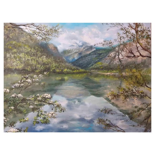 Elena Mardashova, Eden, Oil Painting, 2022 For Sale