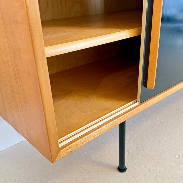 Black Swiss Sideboard attributed to Kurt Thut, 1970s For Sale - Image 8 of 10