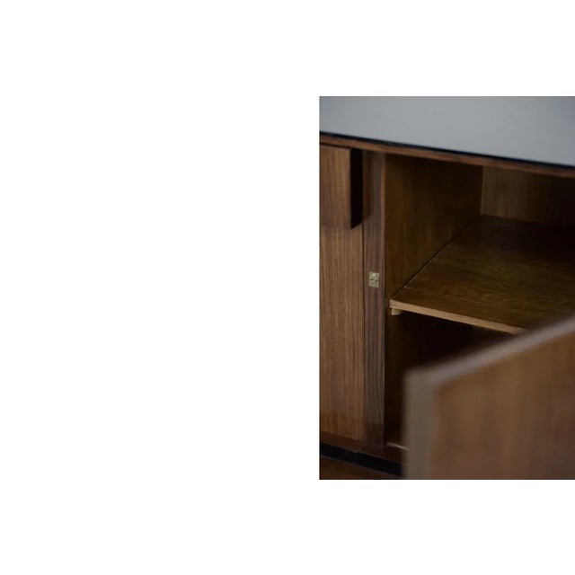 Large French Art Deco Walnut Buffet, 1920s For Sale - Image 11 of 18