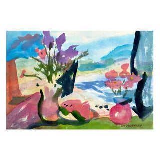 Les Anderson Watermelon Still Life Painting For Sale