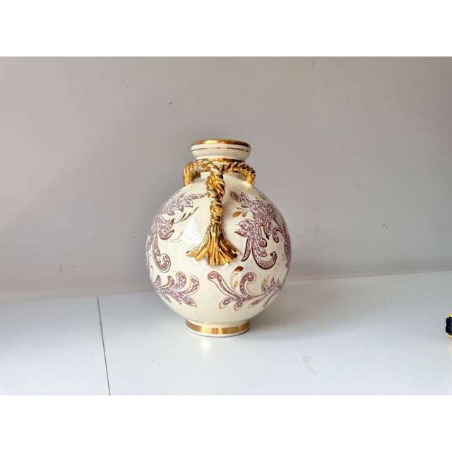1960s 1960s Italian Tassel Pottery Vase For Sale - Image 5 of 11
