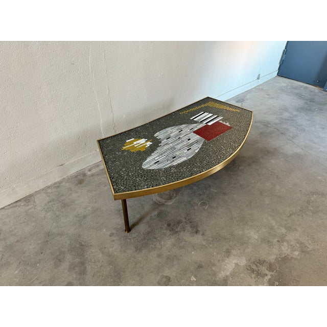 Mosaic Kidney Table, 1950s For Sale - Image 6 of 13