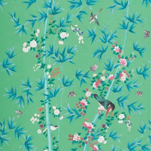 Sample - Schumacher X Miles Redd Brighton Pavilion Wallpaper in Emerald
