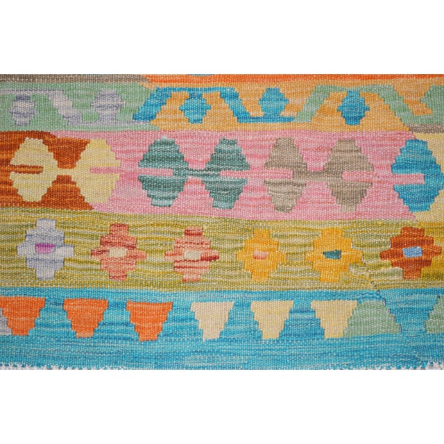 Islamic Afghan Maimana Flatweave Wool Rug, 8'5"x11'3" For Sale - Image 3 of 4