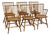 Set of 6 Windsor Style Spindle Back Dining Chairs, Warm Honey Tone For Sale