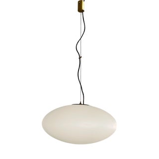 Mid-Century Modern Italian Opaline Glass Pendant Lamp from Stilnovo, 1960s For Sale