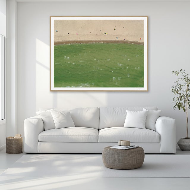 Contemporary "EFI_Beach015" Contemporary Aerial View Limited Edition Photograph by Bernhard Lang For Sale - Image 3 of 8