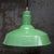 American vintage industrial hanging pendant. Green enamel with white interior. Metal top. E27/E26 Up to 250V (Europe/UK...