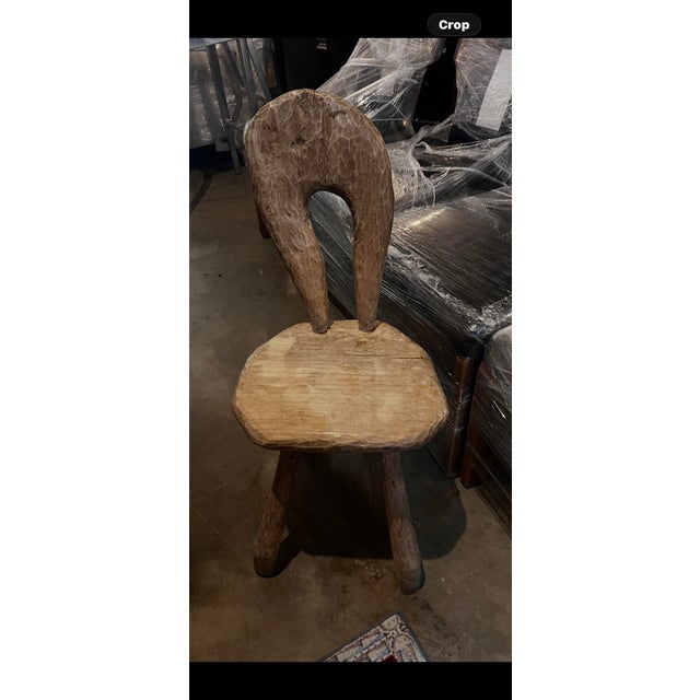 This chair is a masterpiece in the Alexandre Noll style. It is in unfinished wood with nods to its brutalist styling. This...